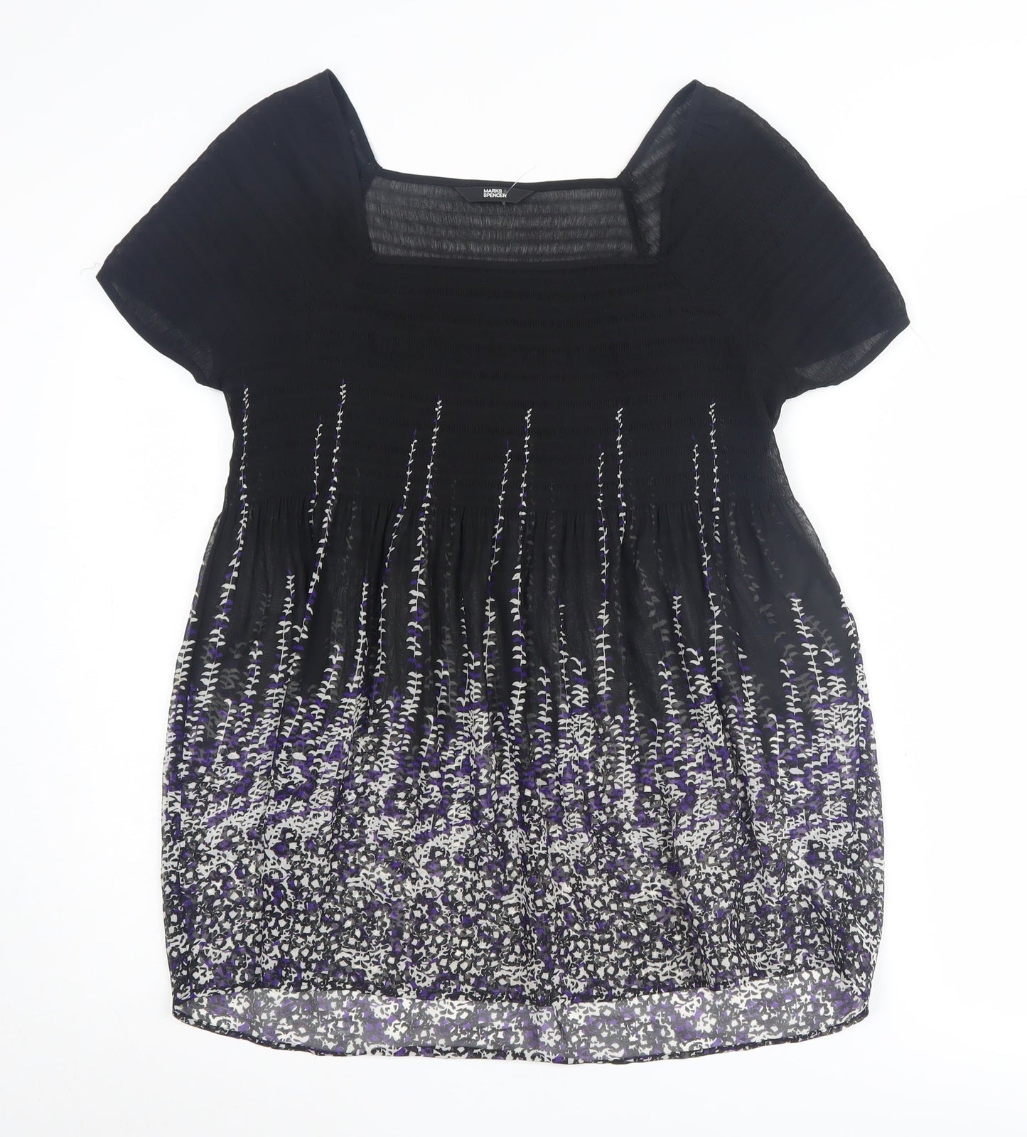 Marks and Spencer Women's Black Floral Blouse