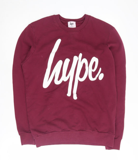 Hype Men's Red Graphic Print Pullover Sweatshirt M