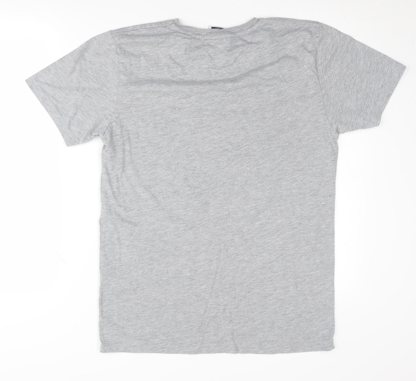 Hype Men's Grey Floral Graphic T-Shirt, Size L