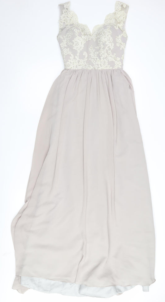 Cocomelody Women's Beige Maxi Dress Formal Size 6