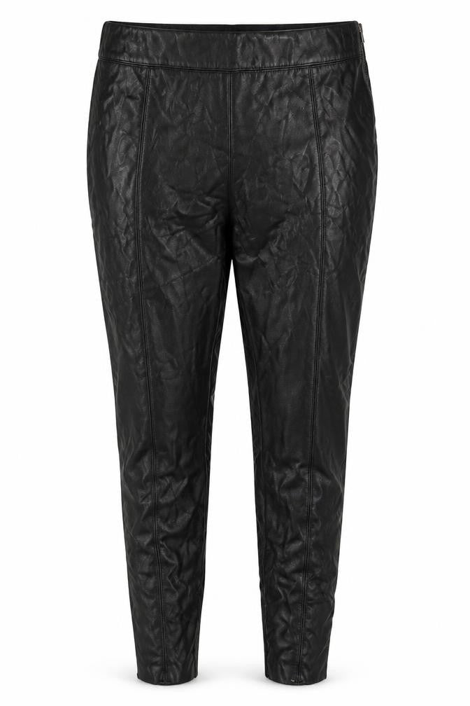 Topshop Women's Black Faux Leather Skinny Trousers