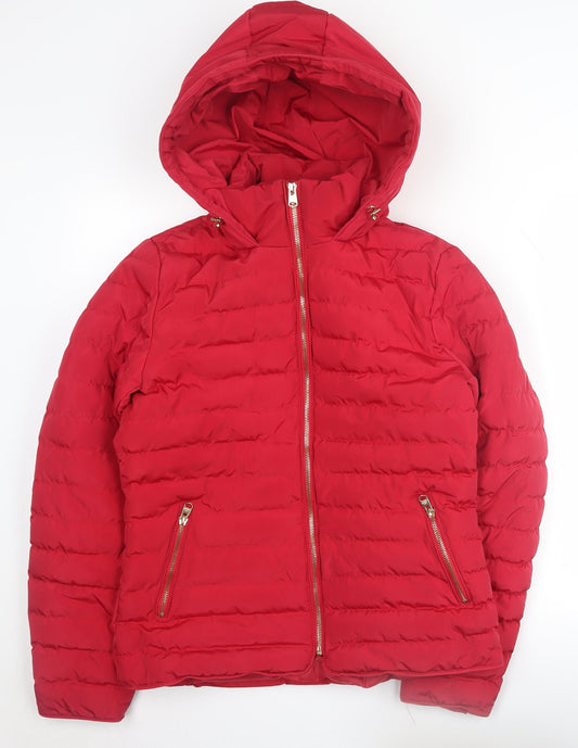 Tokyo Laundry Women's Red Puffer Jacket Size 10