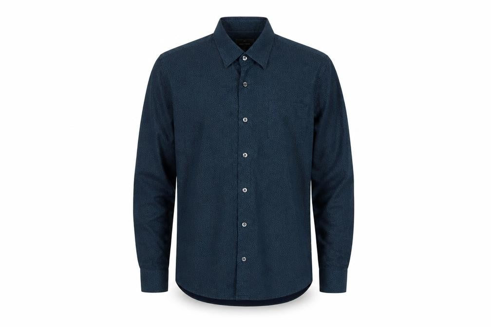 Peter Werth Men's Blue Floral Button-Up Shirt, Size M