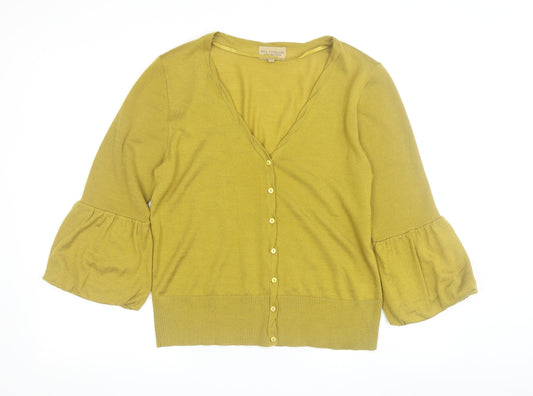 Paul Costelloe Women's Green 3/4 Sleeve Cardigan Size 4