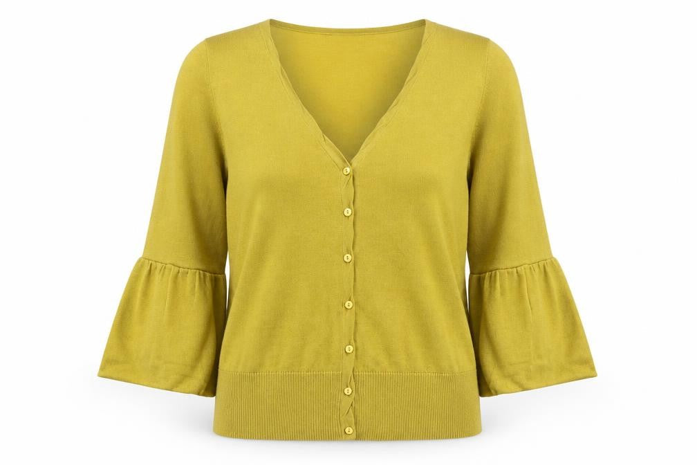 Womens UK 4  Paul Costelloe Collection Green Cardigan Tight-Knit