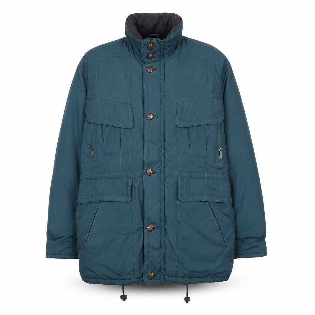Down Green Unisex Parka Jacket M - Winter Insulated Casual
