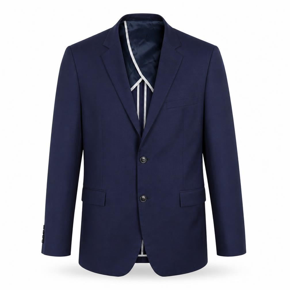 Mens 44 Chest Regular DKNY Blue Two-Button Suit Jacket