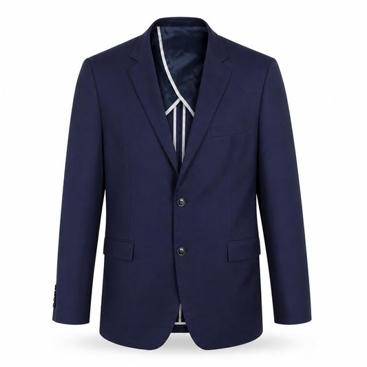 Mens 44 Chest Regular DKNY Blue Two-Button Suit Jacket