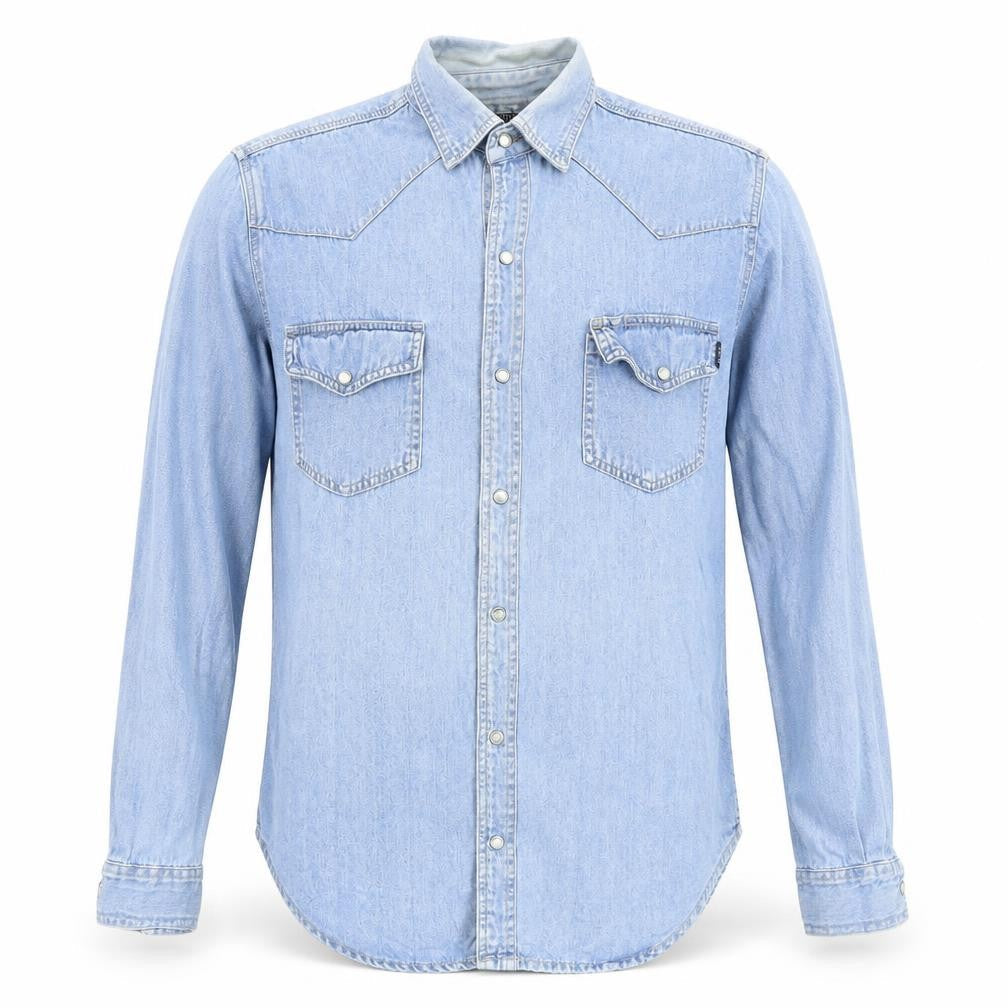 Original B-52 Jeanswear Men's Blue Denim Shirt Size S