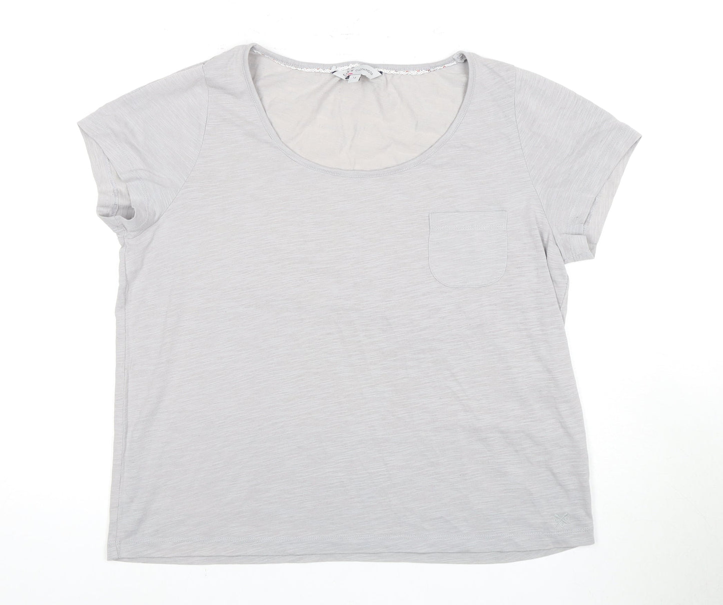 Crew Clothing Co. Women's Grey T-Shirt Size 16