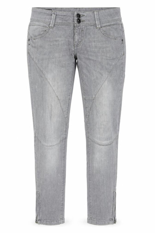 Dutch Women's Grey Skinny Jeans Size 30 with Ankle Zip