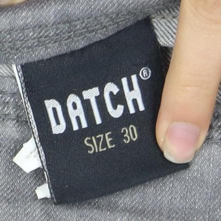 Dutch Women's Grey Skinny Jeans Size 30 with Ankle Zip