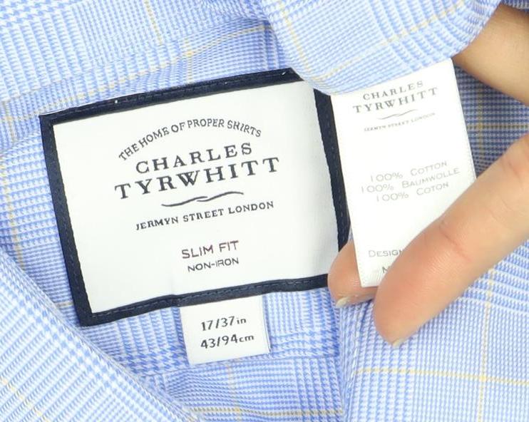 Charles Tyrwhitt Men's Blue Slim Fit Dress Shirt