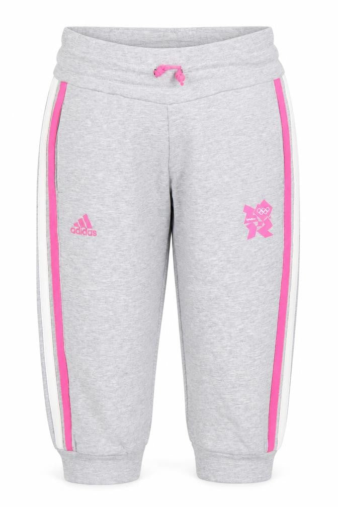 Adidas Girls Grey Athletic Shorts 7-8 Years
