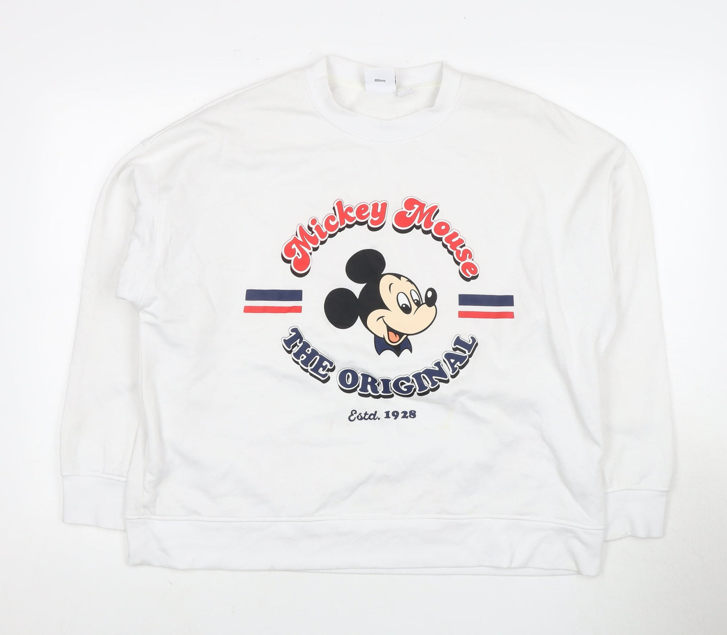 Disney Unisex White Pullover Sweatshirt L