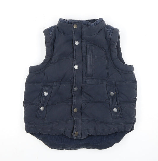 Boys Fat Face Blue Puffer Jacket - 6-7 Years, Lined, Casual Outerwear