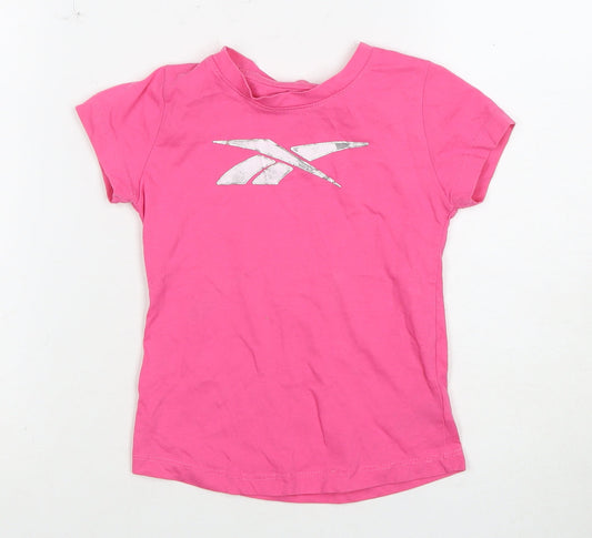 Reebok Girls Pink T-Shirt 4 Years - Casual Sporty Style