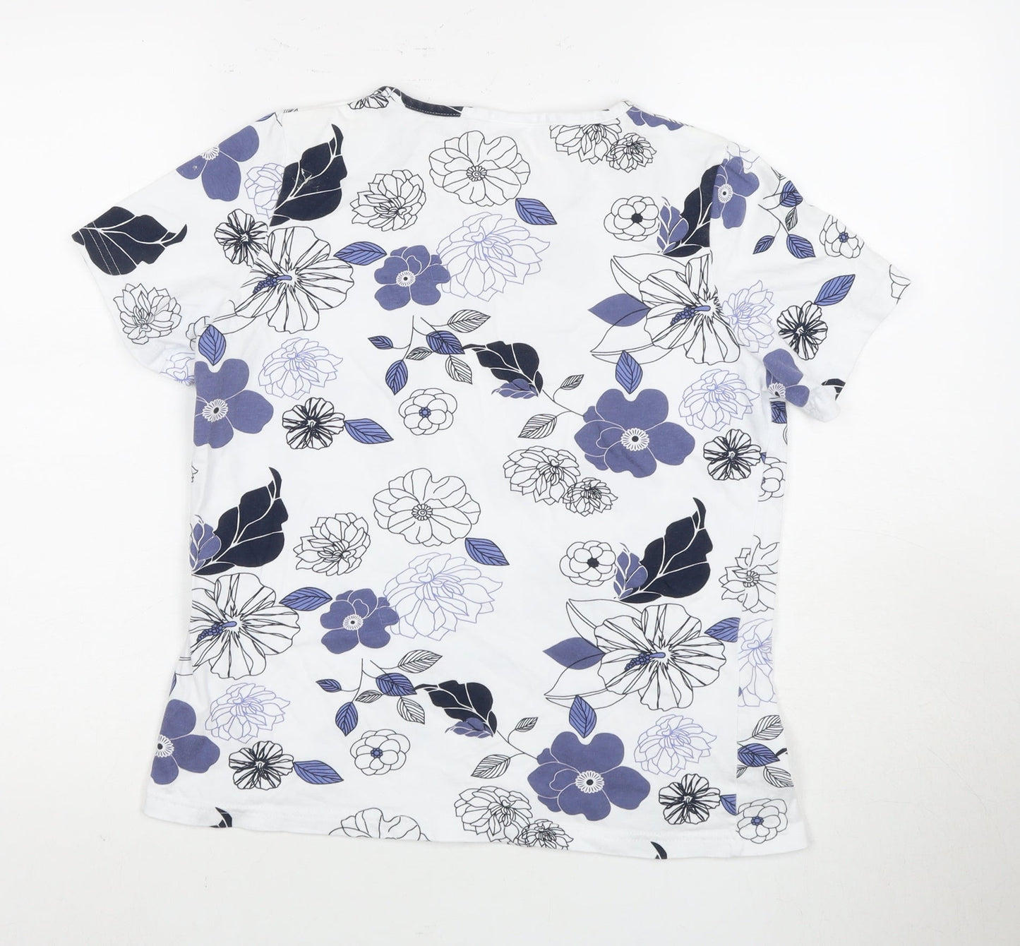 Damart Women's Multicoloured Floral T-Shirt, Size S