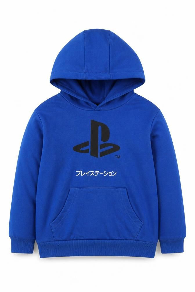 Official PlayStation Blue Boys Pullover Hoodie, Size 5-6 Years