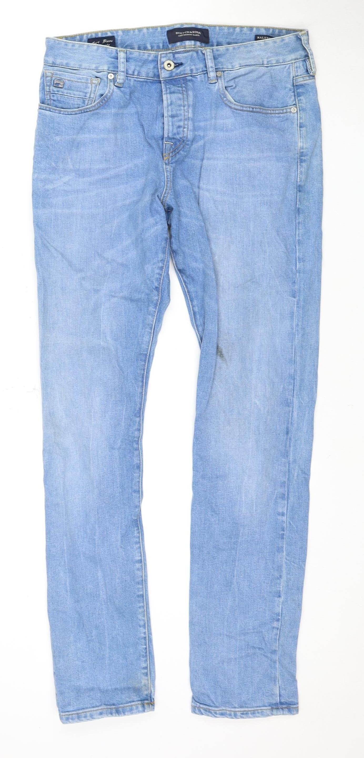 Scotch & Soda Men's Blue Straight Jeans, Size 31