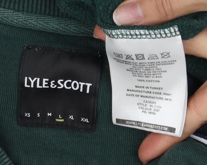 Lyle & Scott Men's Green Pullover Sweatshirt XXL