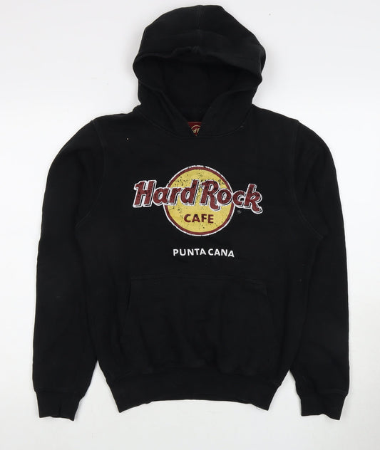 Hard Rock Cafe Men's Black Pullover Hoodie Small