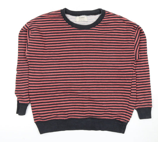 Pull&Bear Unisex Striped Pullover Sweatshirt S