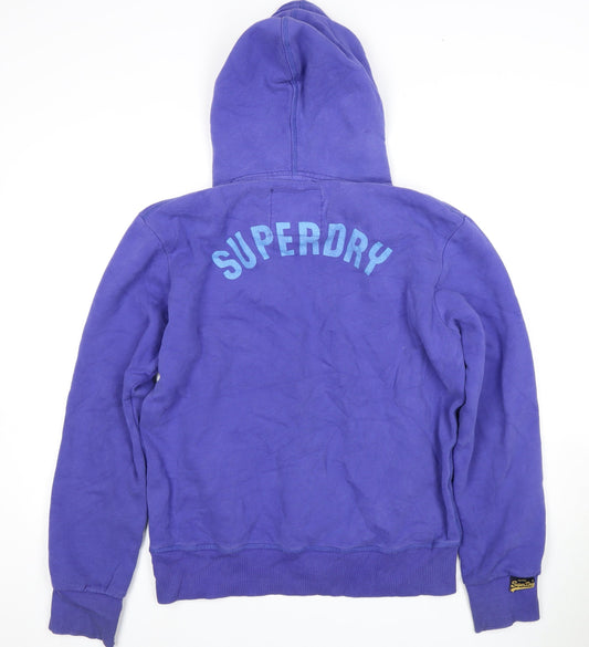 Superdry Unisex Purple Hoodie M Pullover Casual Logo