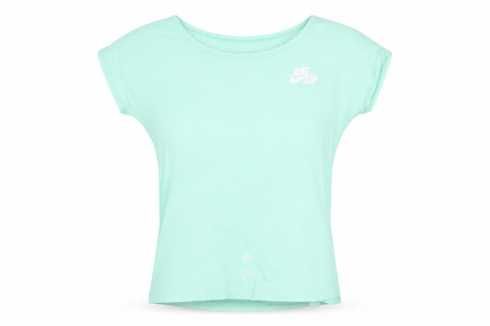 Womens UK Size 2XS Nike Green Cotton Blend T-Shirt
