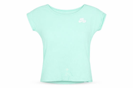 Womens UK Size 2XS Nike Green Cotton Blend T-Shirt