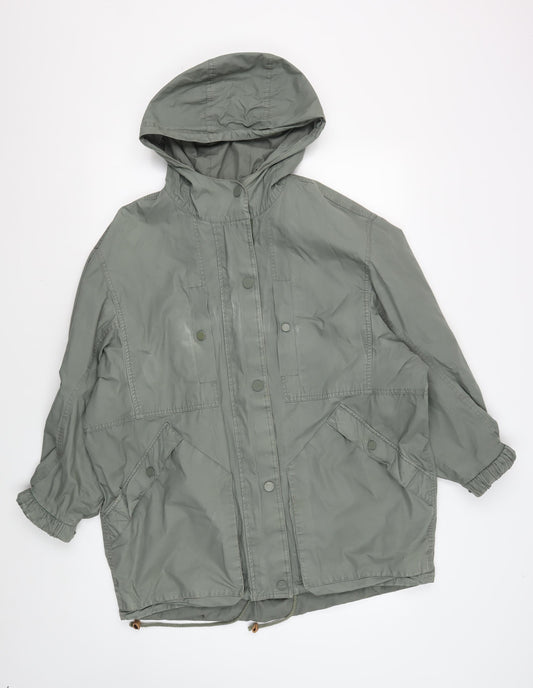 Lacoste Women's Green Hooded Parka Jacket Size S Casual