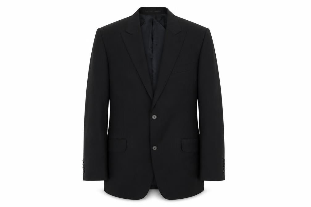 Mens 40 Chest Regular Jaeger Black Two-Button Blazer