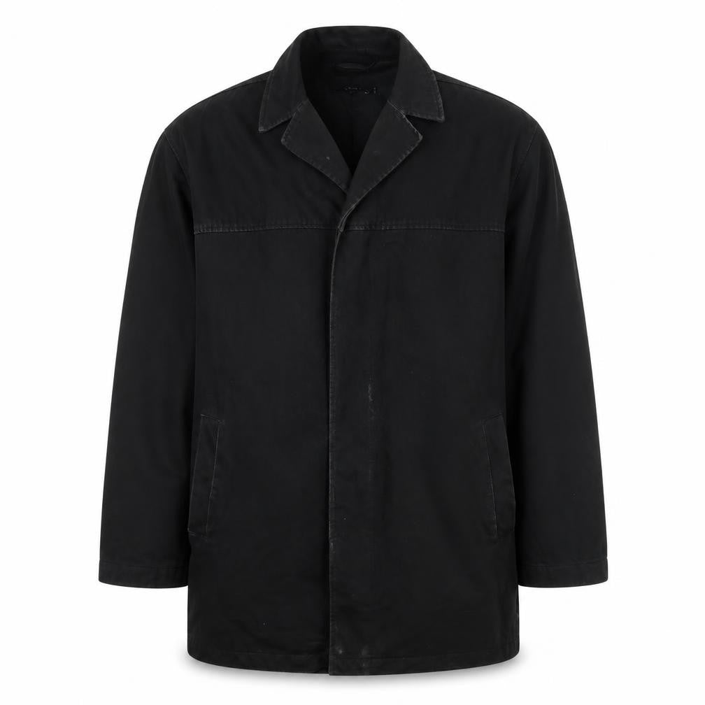 Jeff Banks Men's Black XL Coat 100% Cotton