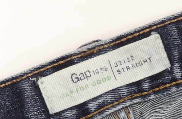 Gap Men's Blue Straight Jeans, Size 32 Regular Fit
