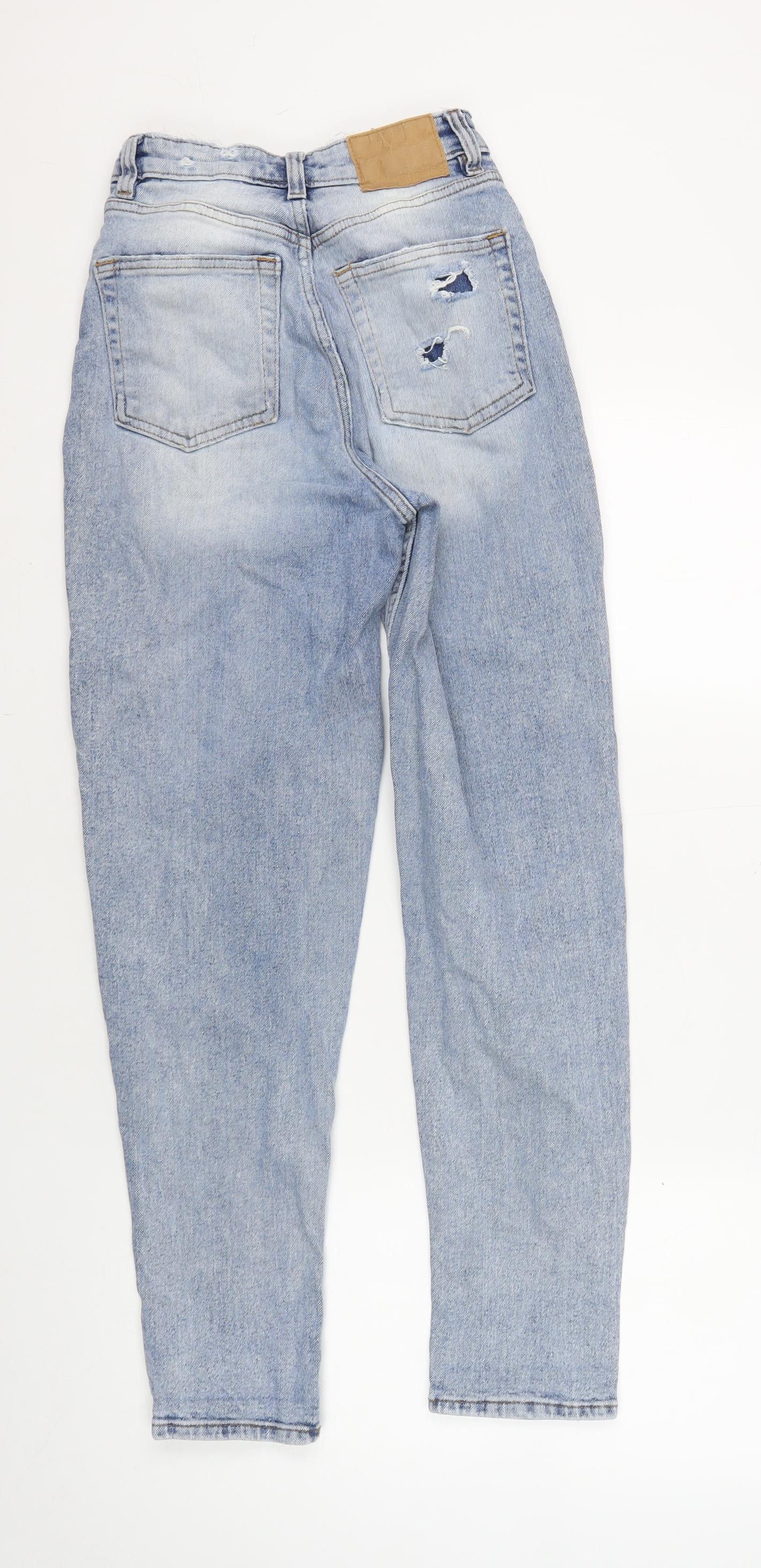 H&M Women’s Blue Distressed Mom Jeans Size 6