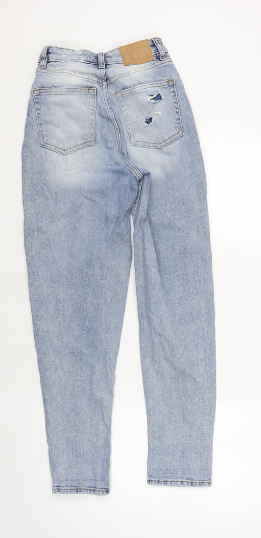 H&M Women’s Blue Distressed Mom Jeans Size 6