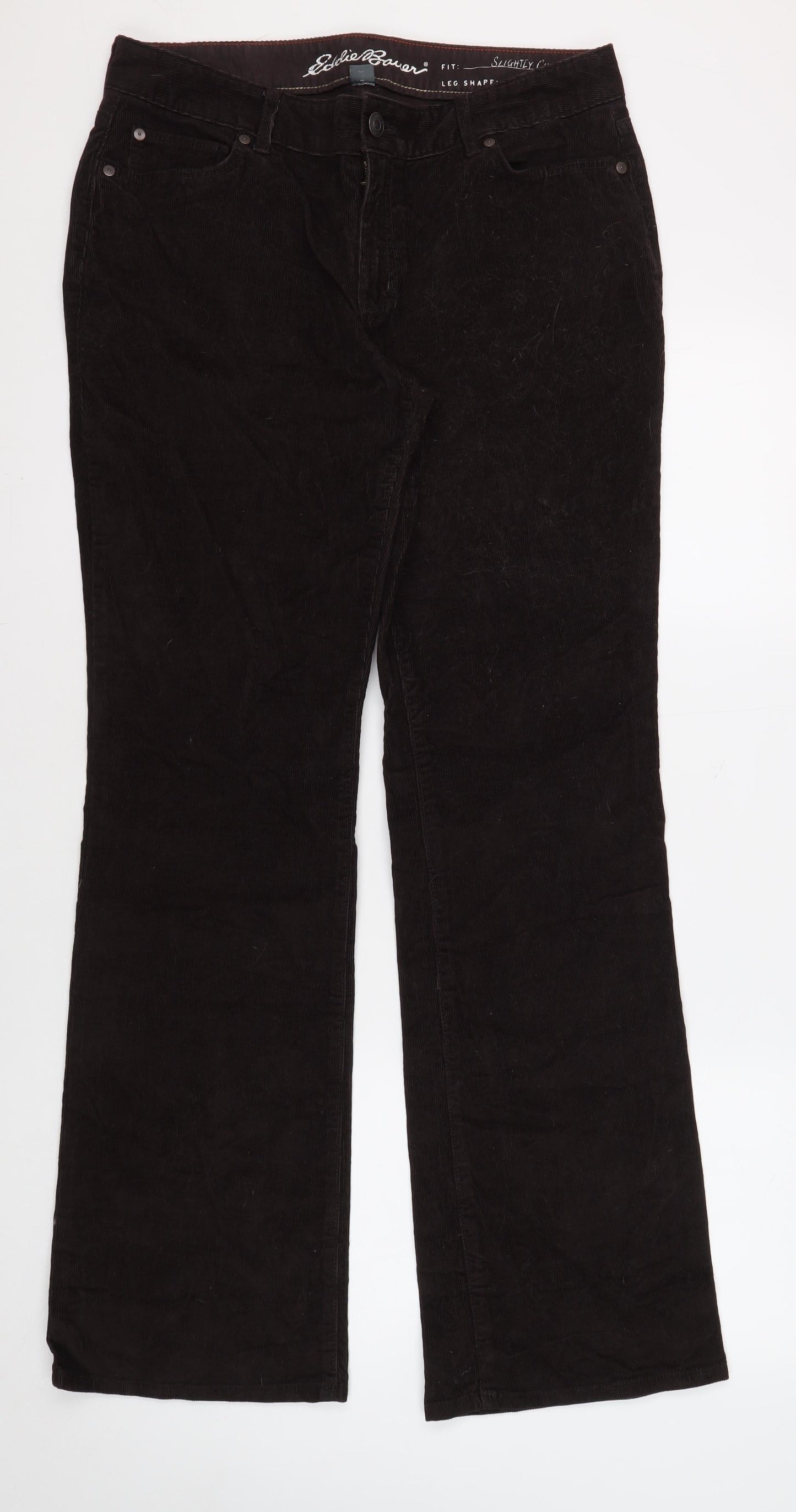 Eddie Bauer Women's Black Corduroy Trousers Size 10