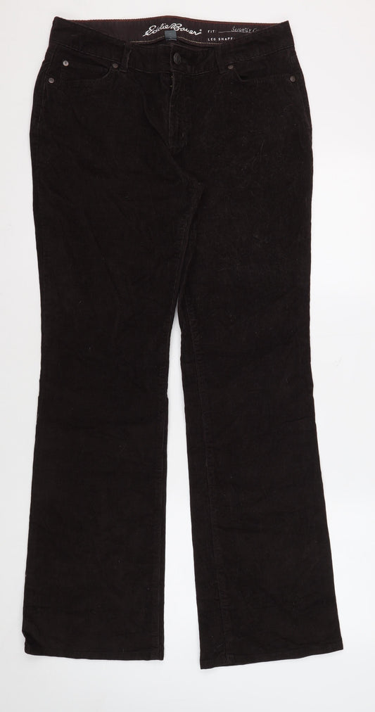 Eddie Bauer Women's Black Corduroy Trousers Size 10