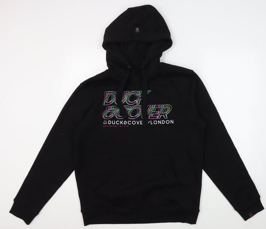 Duck and Cover Men's Black Pullover Hoodie L