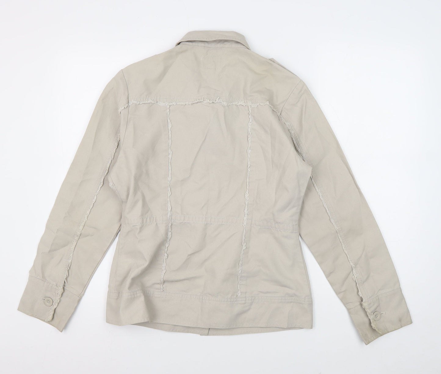 Next Girls Beige Cotton Jacket, Size 16, Casual Style, Buttoned