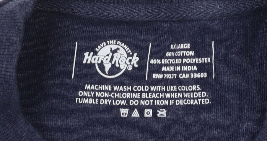Hard Rock Unisex Blue XL Pullover Sweatshirt