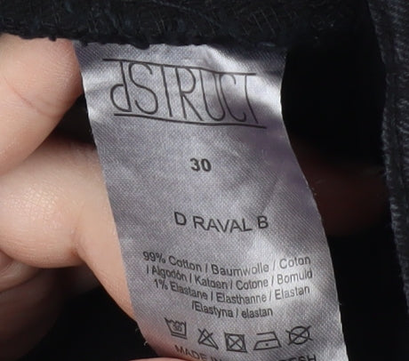 D/STRUCT Men's Black Distressed Jeans Size 30