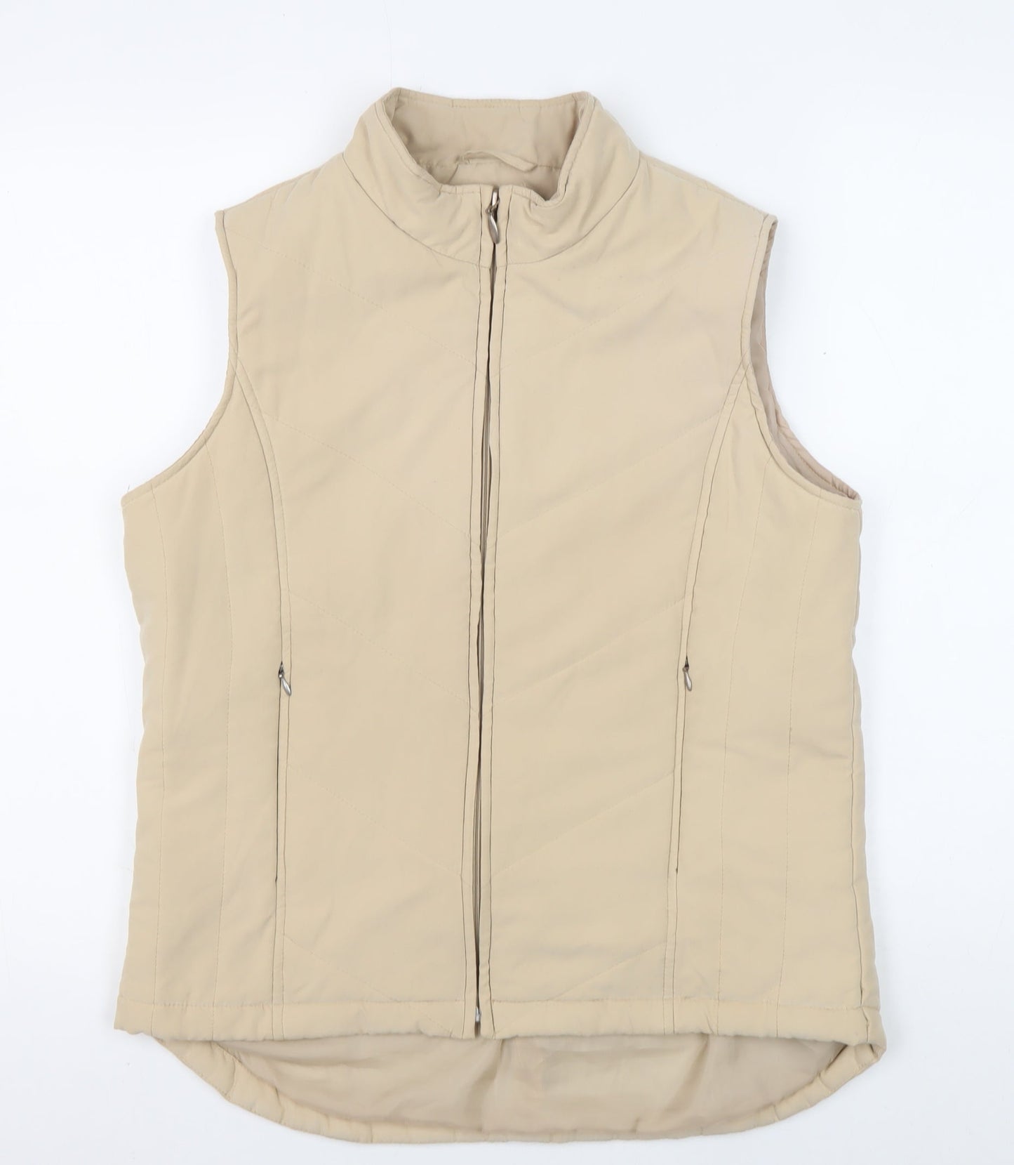EWM Beige Women's Waistcoat Size S with Full Zip