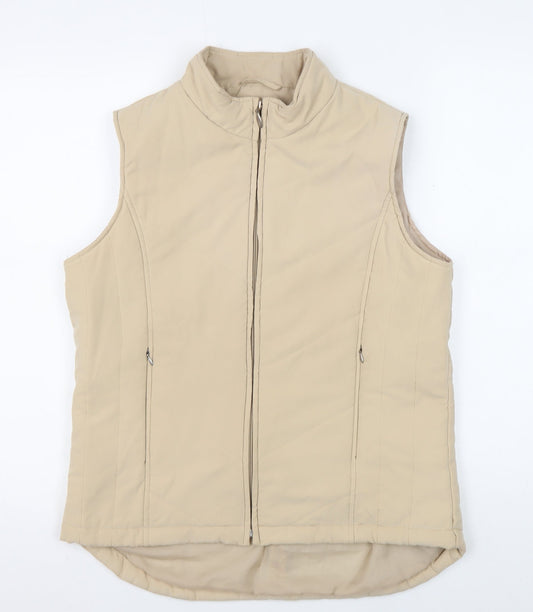 EWM Beige Women's Waistcoat Size S with Full Zip