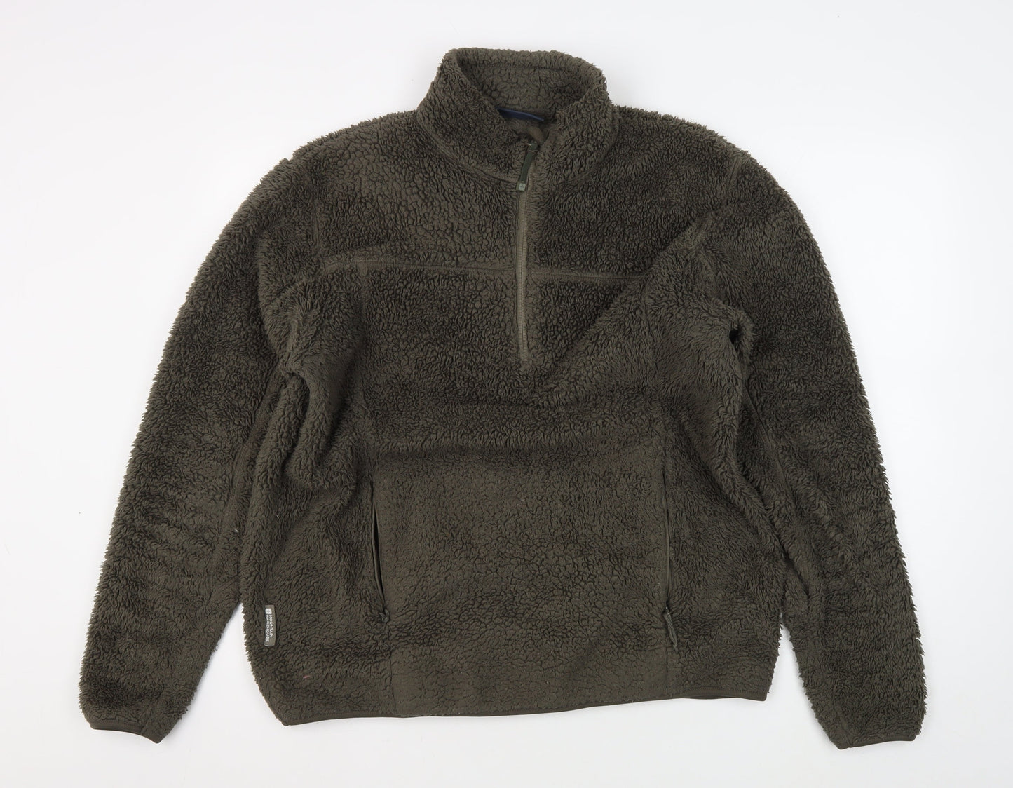 Mountain Warehouse Men’s Green Fleece L Hooded Sweatshirt