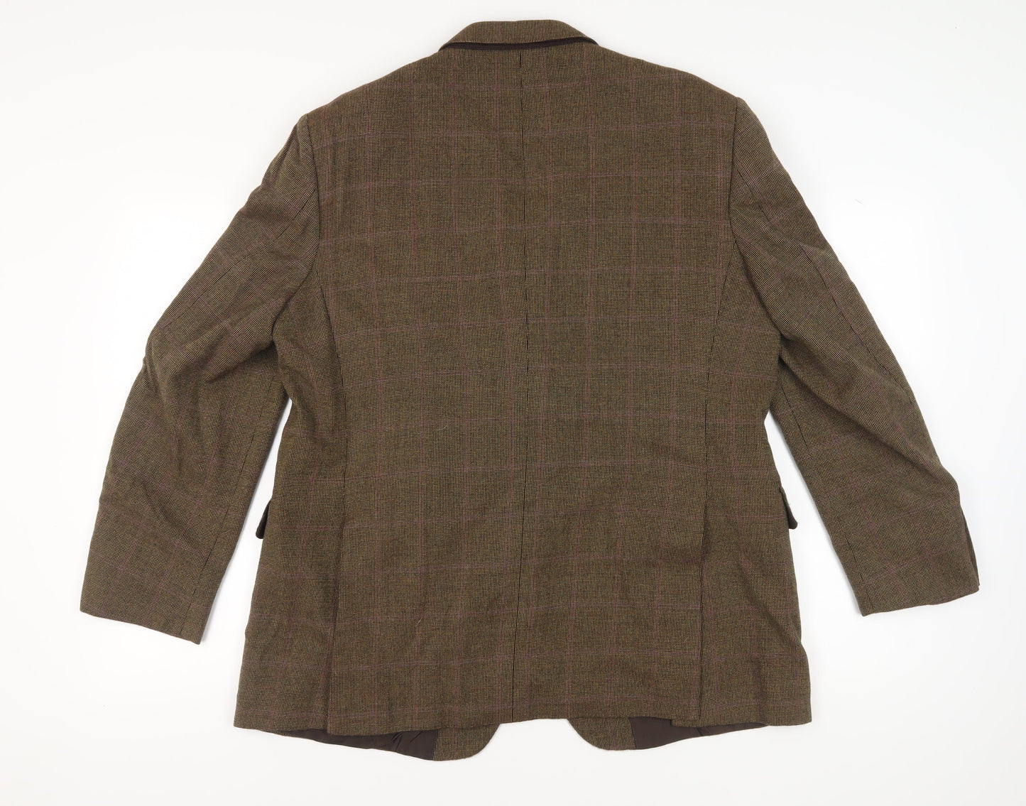Gieves & Hawkes Men's Brown Check Blazer 46R