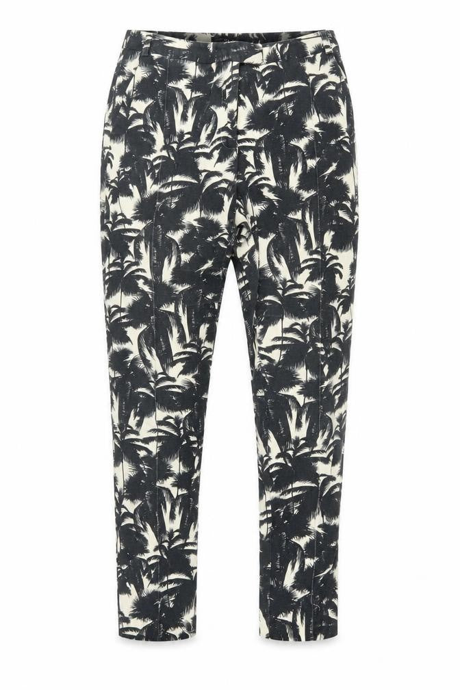 Topshop Women's Black Floral Trousers, Size 10