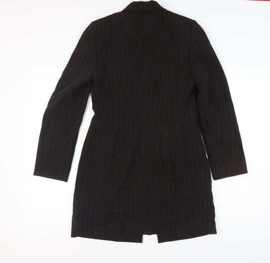 Planet Women's Black Long Pinstripe Suit Jacket - Size 8