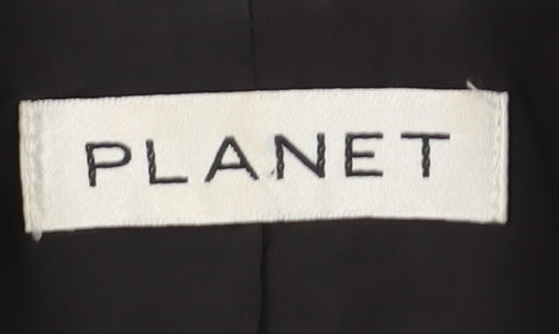 Planet Women's Black Long Pinstripe Suit Jacket - Size 8