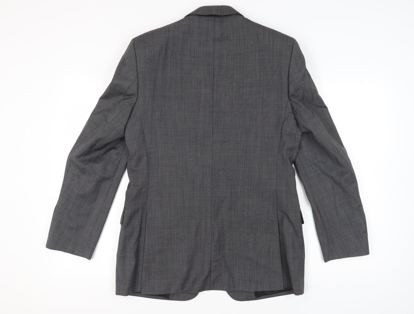 Zara Man Grey Check Wool Suit Jacket 38